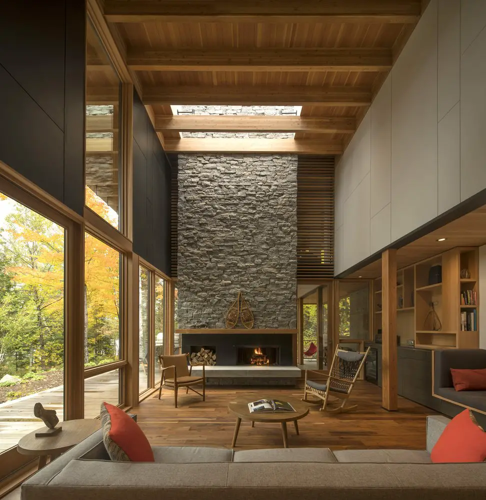 Modern house The Bear - Bohlin Grauman Miller and Bohlin Cywinski Jackson - living room