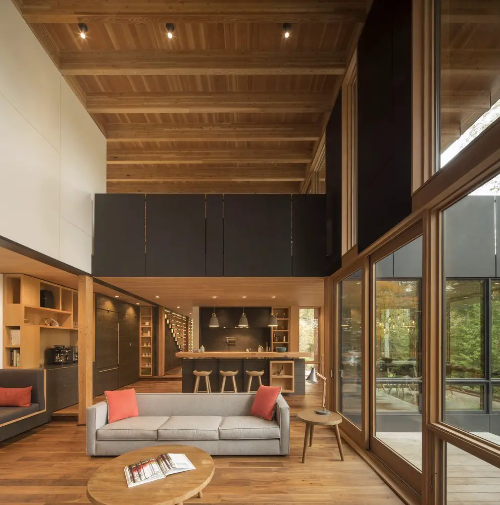 Modern house The Bear - Bohlin Grauman Miller and Bohlin Cywinski Jackson - living room