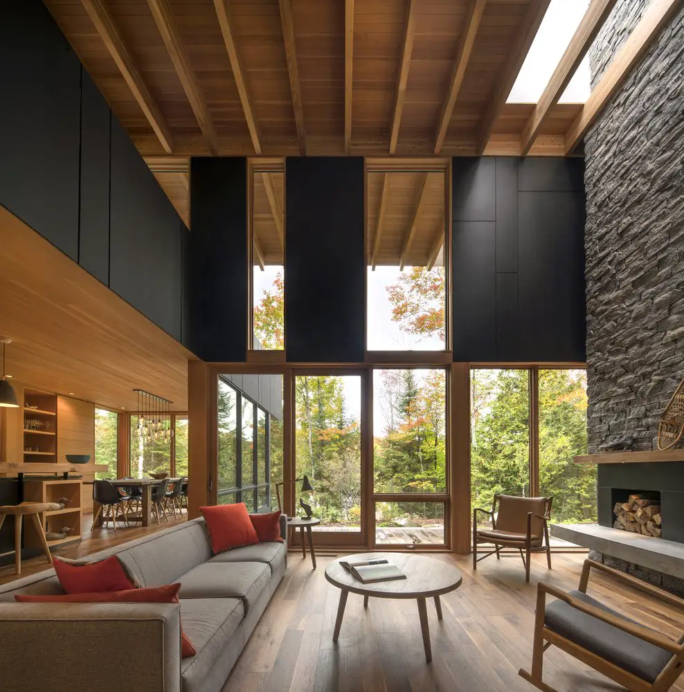 Modern house The Bear - Bohlin Grauman Miller and Bohlin Cywinski Jackson - living room