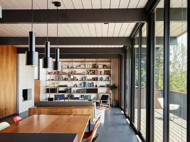 Eichler house renovatiom - Michael Hennessey - living room