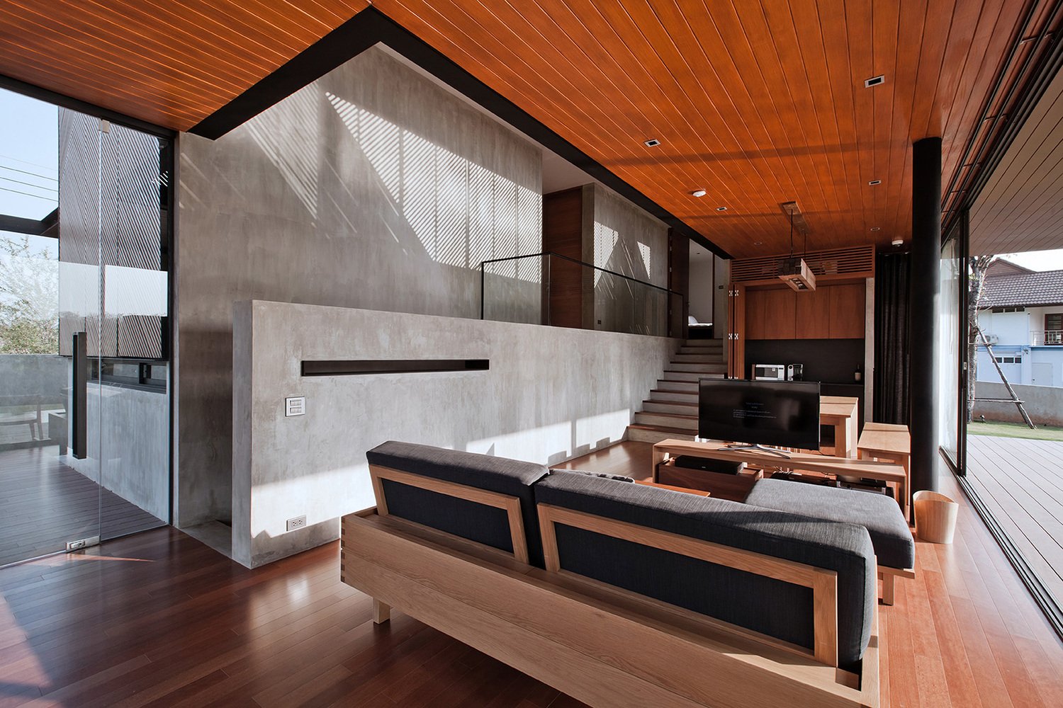 Idin Architects - KA contemporary House - living room