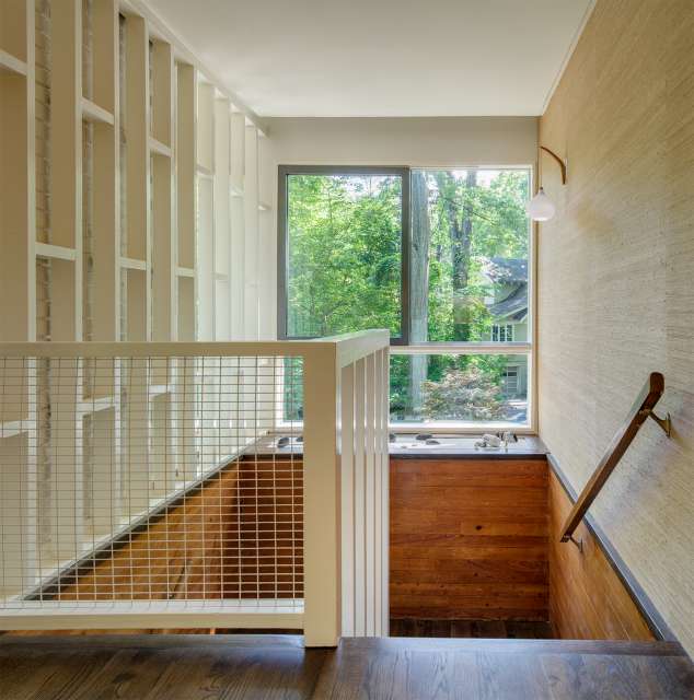 Mid-century house renovation - moser architects - staircase