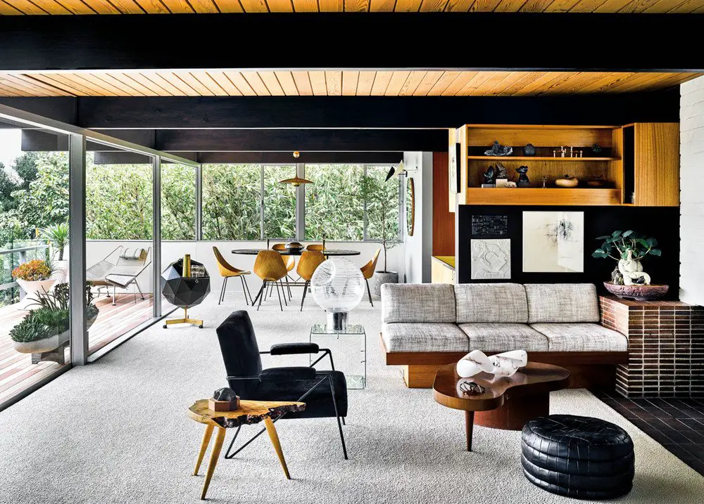 Richard Neutra Hailey Residence - mid-century house - living room