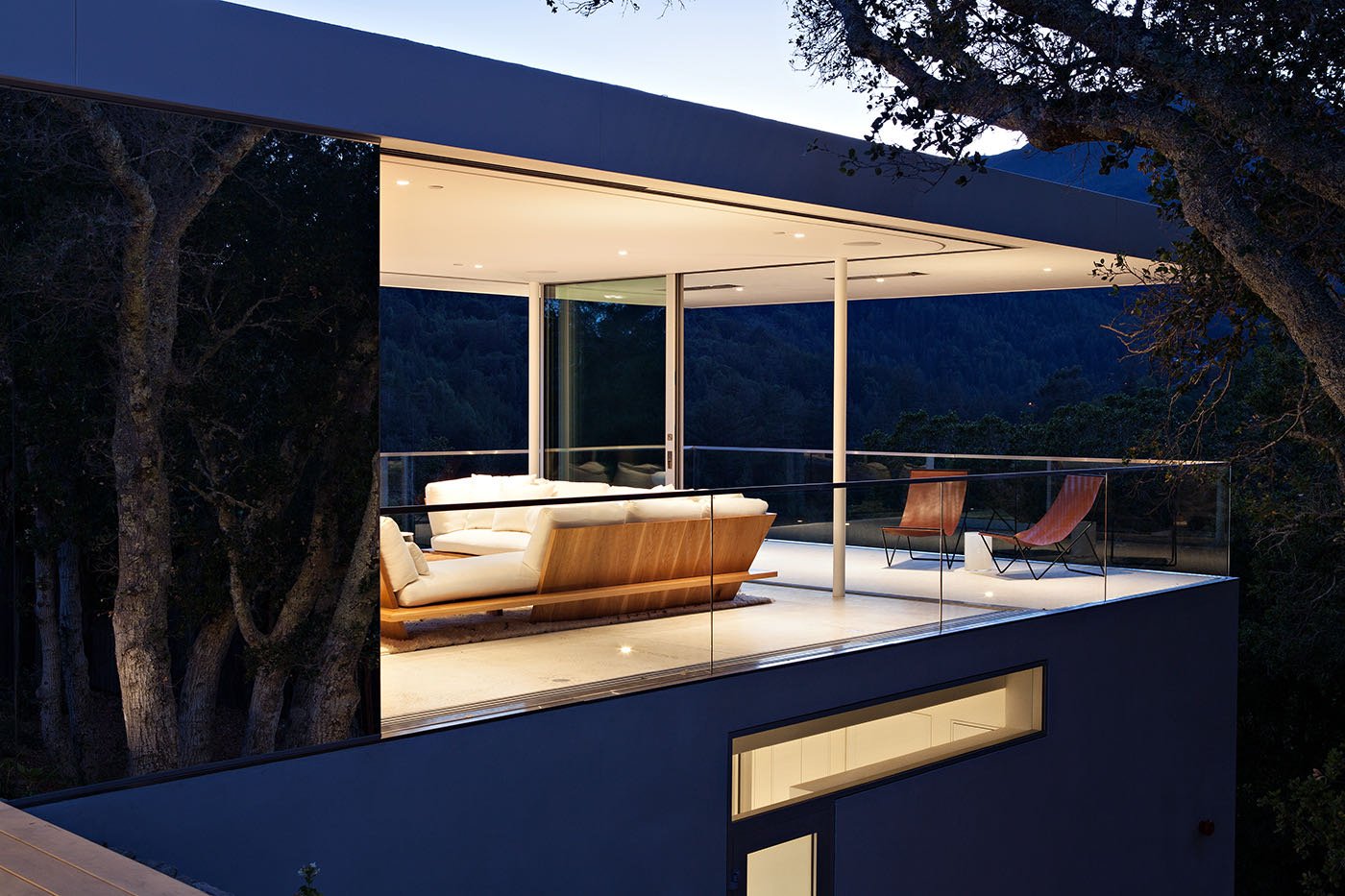 turner residence - jensen architects - living exterior night