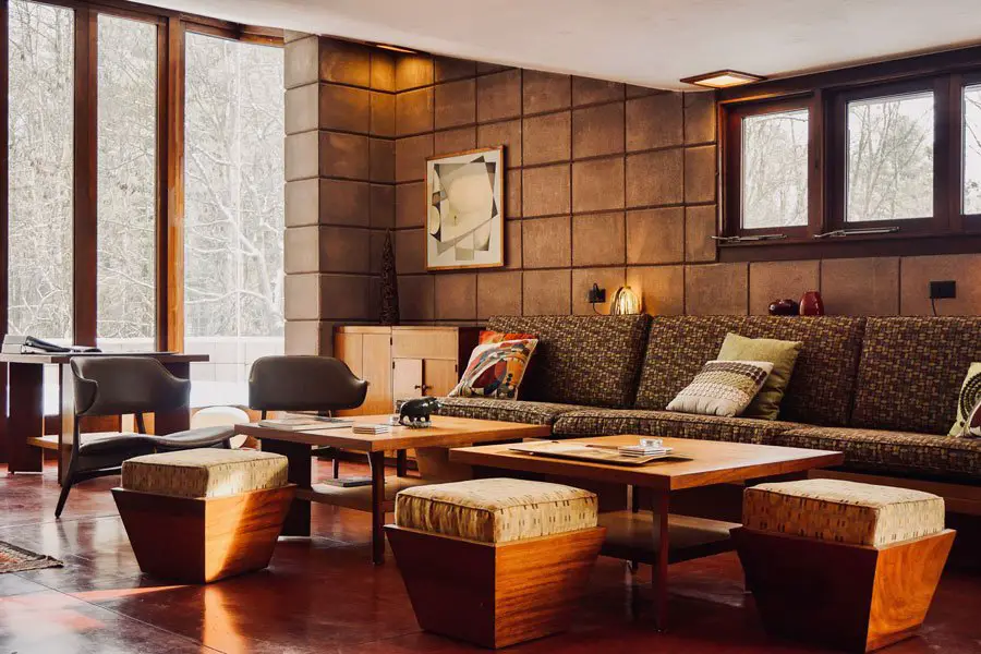 Frank Lloyd Wright - Eppstein House - living room