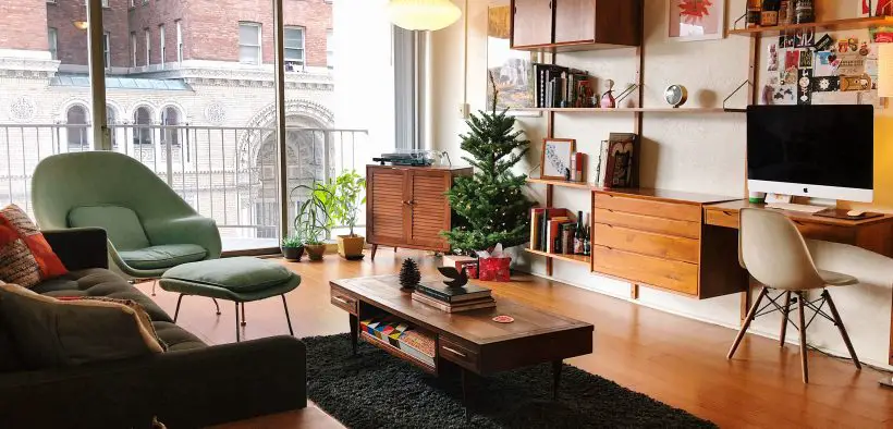 Eichler building san francisco - living room