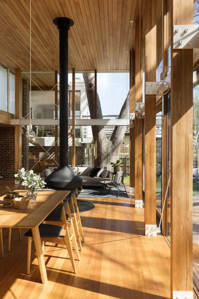 mid-century renovation in Victoria - Camberwell House - AM Architecture - dining area