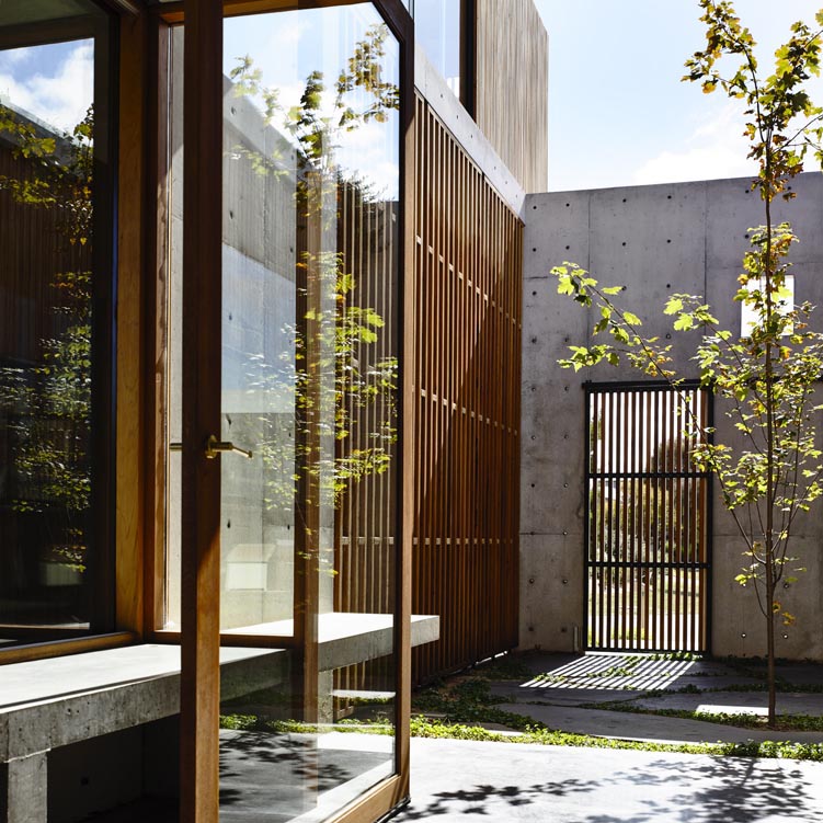 Contemporary Modernist Concrete House - Auhaus Architects - patio