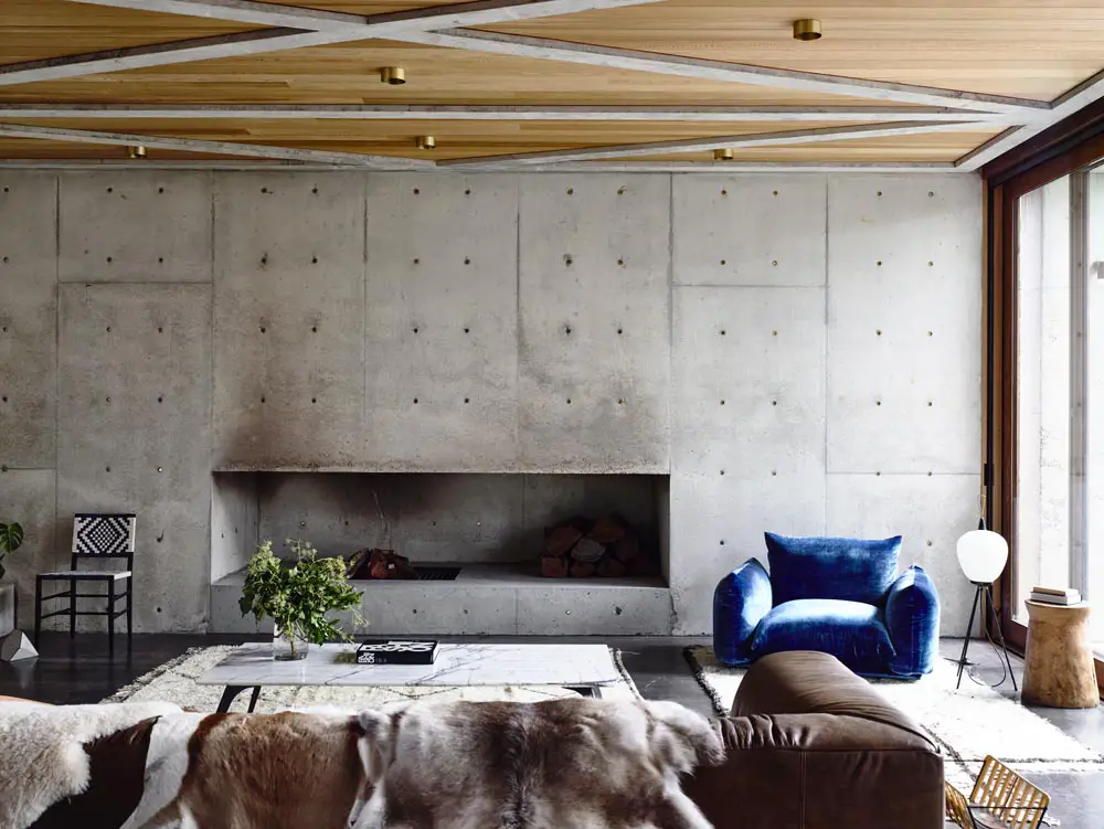 Contemporary Modernist Concrete House - Auhaus Architects - living area