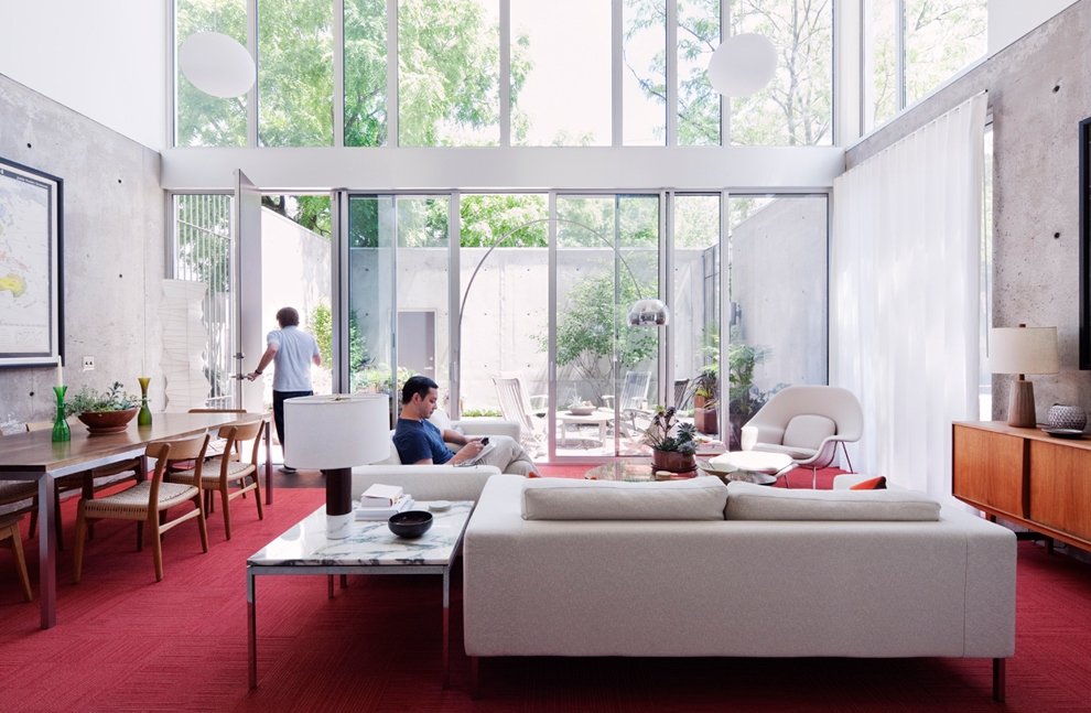 B+W House - Snow Kreilich architects - living room