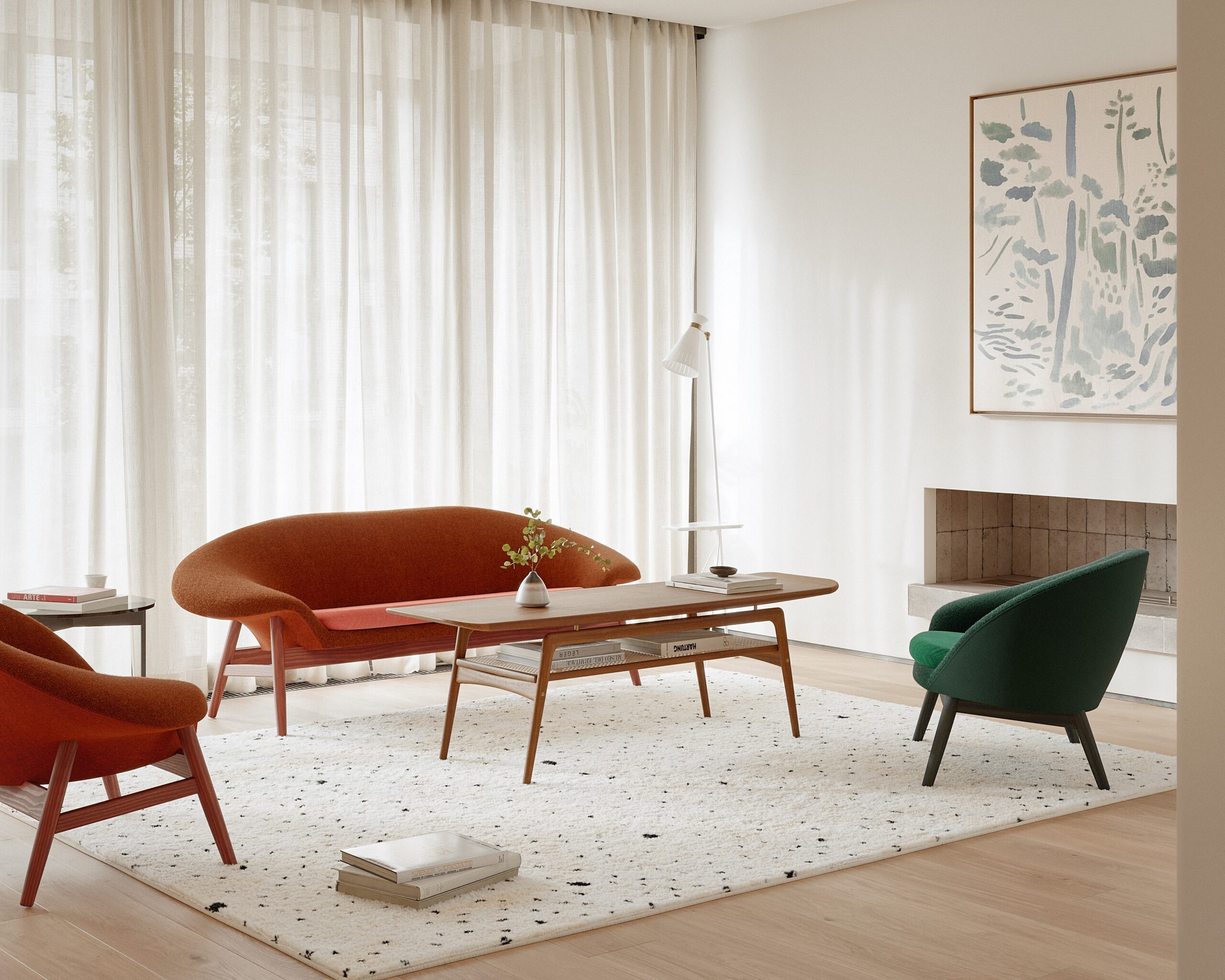 Warm Egg Armchair and sofa