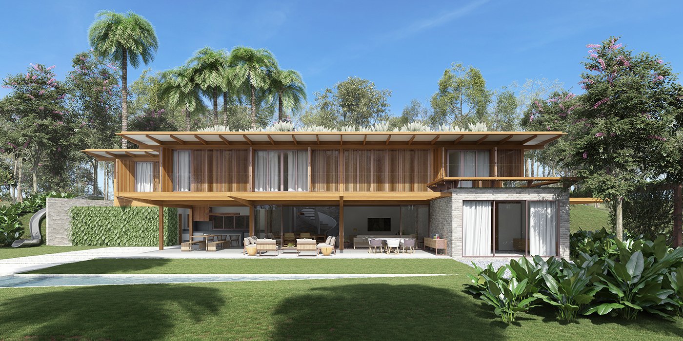 André Luque Arquitetura - modernist inspired vineyard house - exterior front