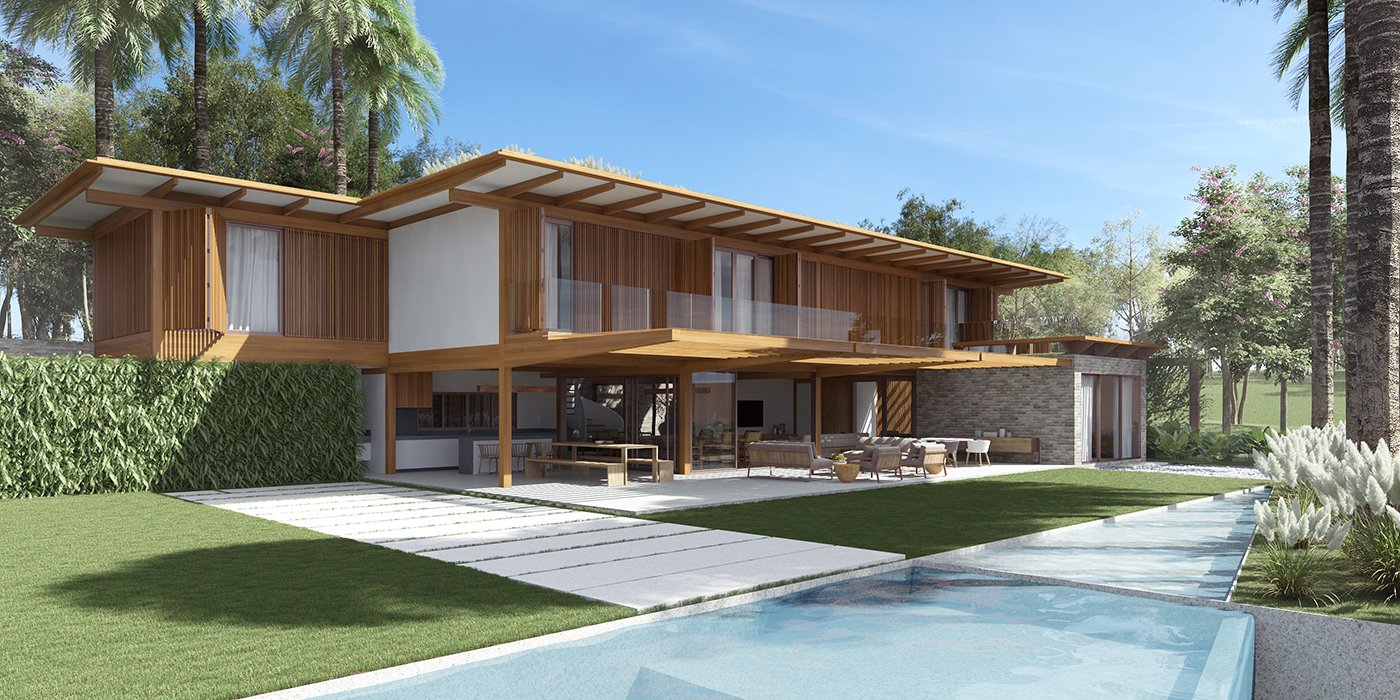 André Luque Arquitetura - modernist inspired vineyard house - pool