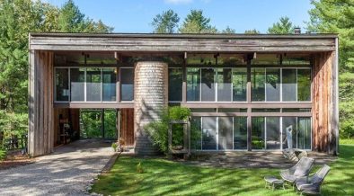 mid-century house in Falls Village, CT - exterior front