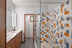 Mid century in kansas city - master bathroom