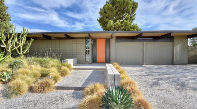 Eichler home in Orange County - exterior entrance