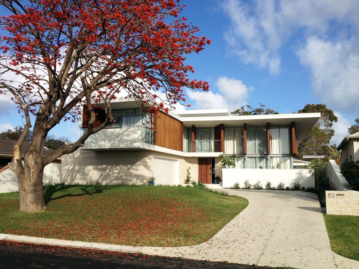 Modern home - moreing rd - mountford architects - exterior front