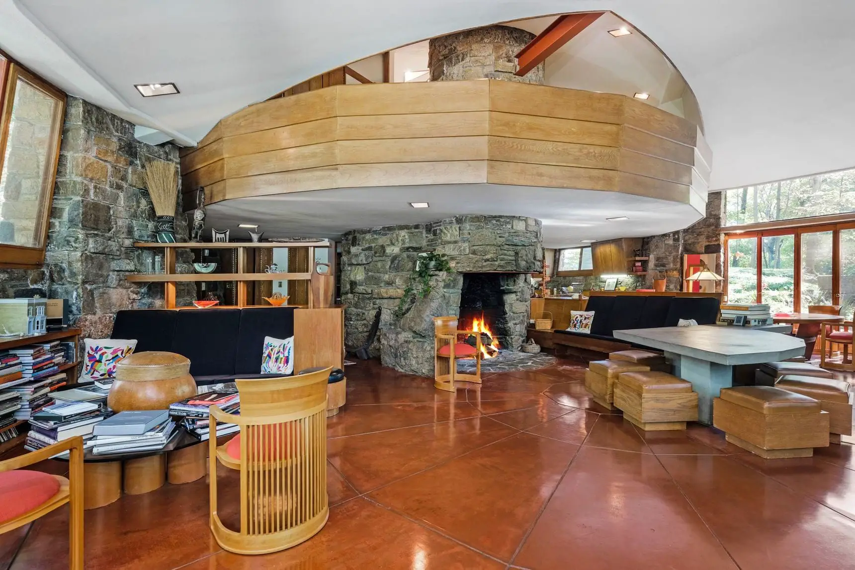 Frank Lloyd wright - sol Friedman house - living room