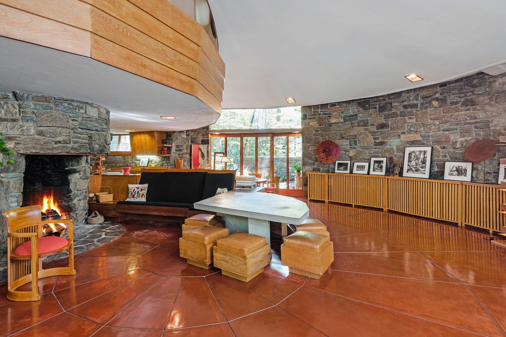 Frank Lloyd wright - sol Friedman house - living room