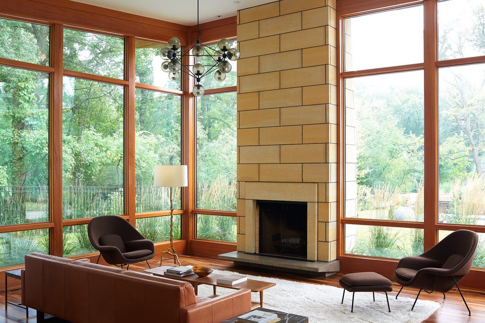 Theodore Wirth Ranch - midcentury inspired modern - Strand Design - Living room