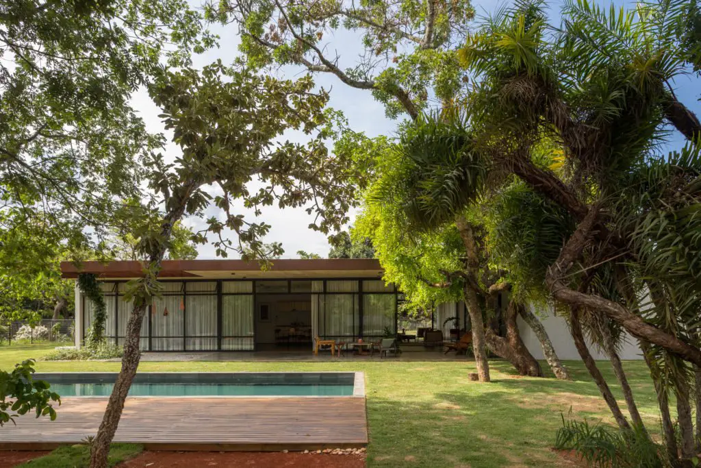 Modernist family home brazil -  Outside pool