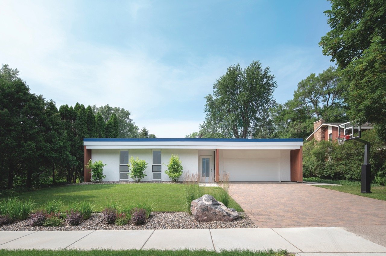 Matt Muenster midcentury home renovation - exterior front
