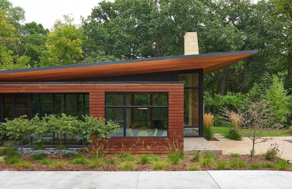 Theodore Wirth Ranch - midcentury inspired modern - Strand Design - exterior