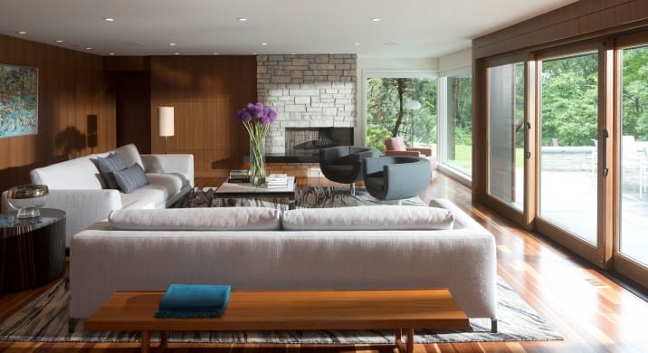 Midcentury modern home renovation in Minnesota - LIVING ROOM