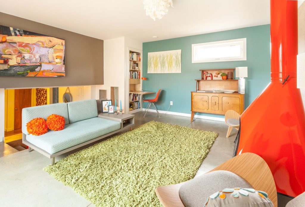 Midcentury home renovation - Interior designer Elin Walters  - living room