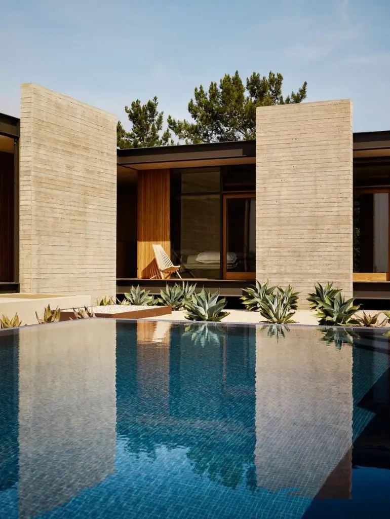 Santa Monica Modernist House - pool view