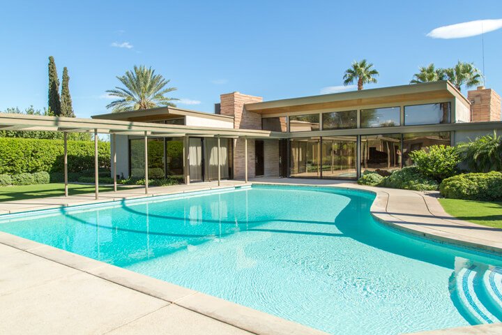 Frank Sinatra - Palms Springs midcentury home - swimming pool