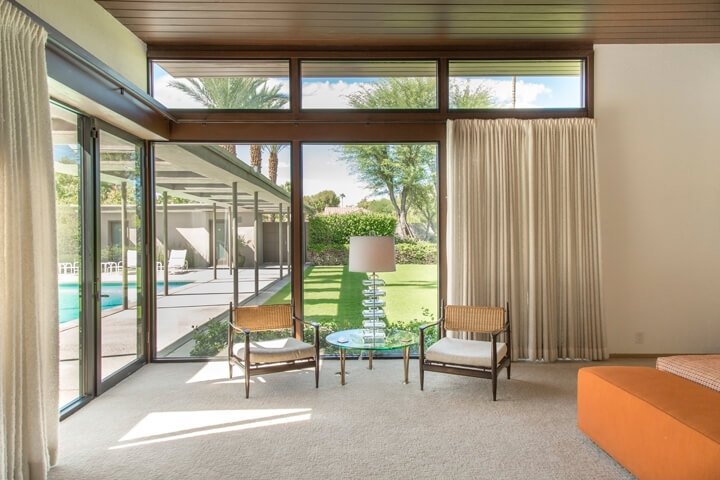 Frank Sinatra - Palms Springs midcentury home - bedroom