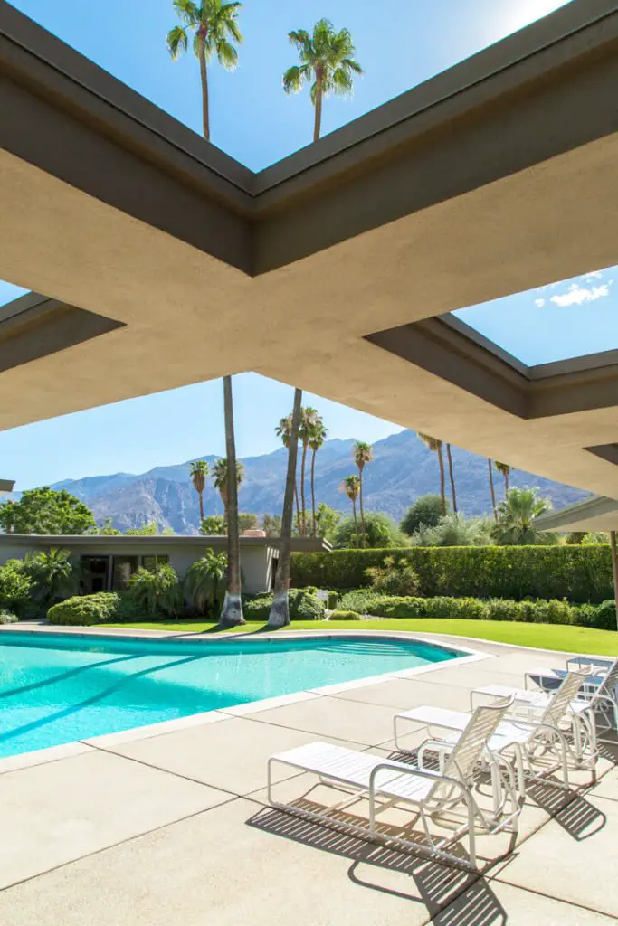 Frank Sinatra - Palms Springs midcentury home - terrace