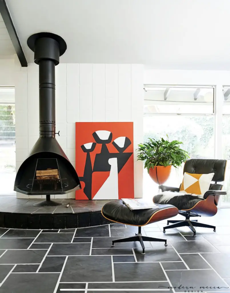 Claudia Andrade San Lucas Midcentury house renovation - living room