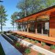 midcentury inspired lake house in Michigan