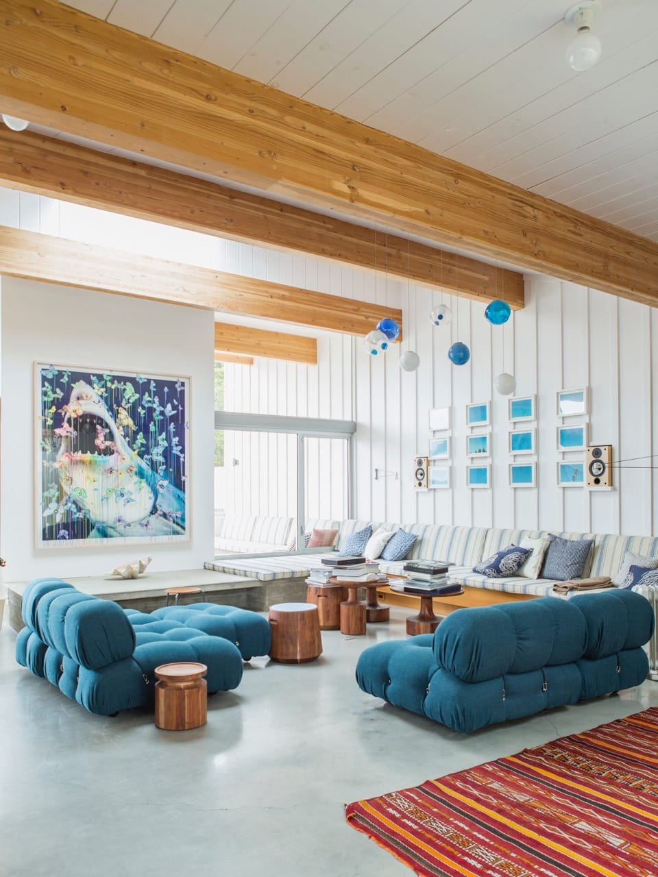 Malibu House - Barbara Bestor - modern midcentury - living