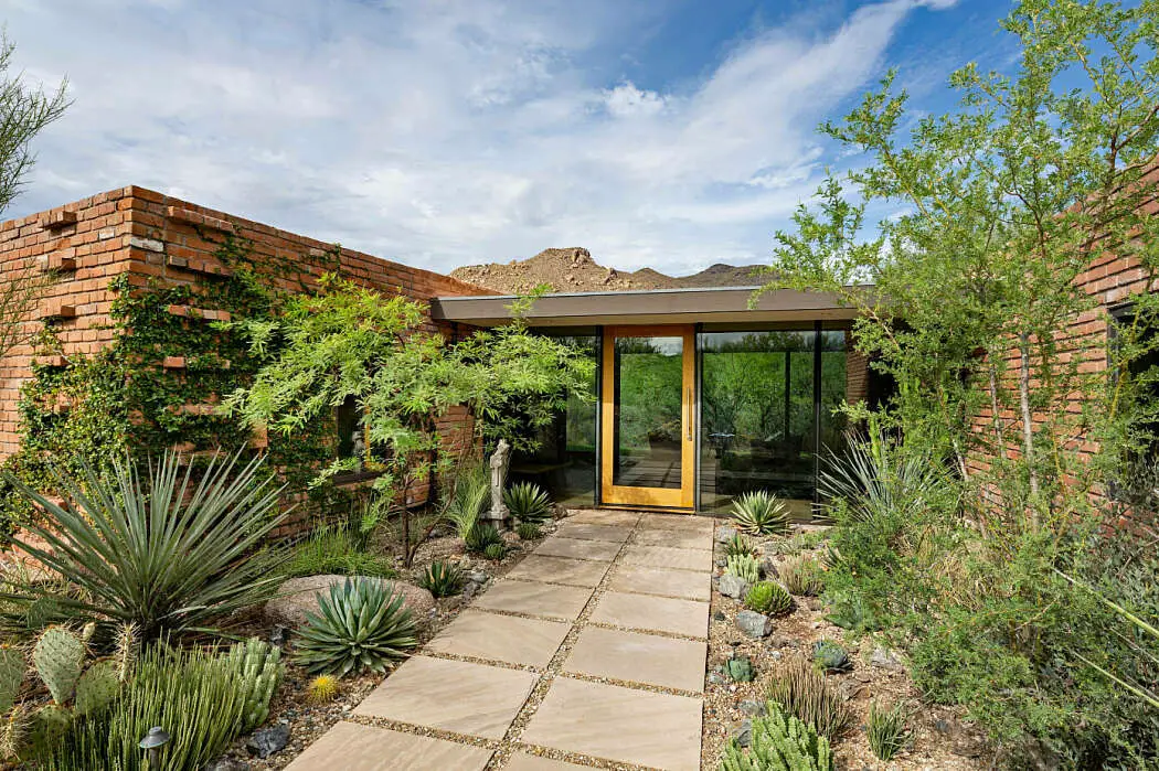 Greey Pickett - midcentury inspired desert house - exterior entrance