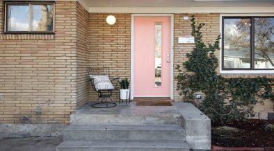 midcentury house renovation in Boise, idaho - front door