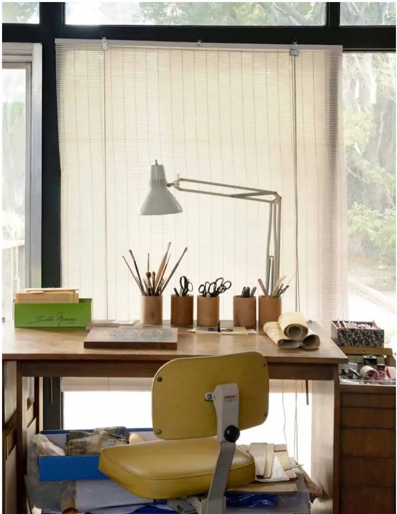 Drafting table in the Ackerman studio made for Evelyn in the 1940s