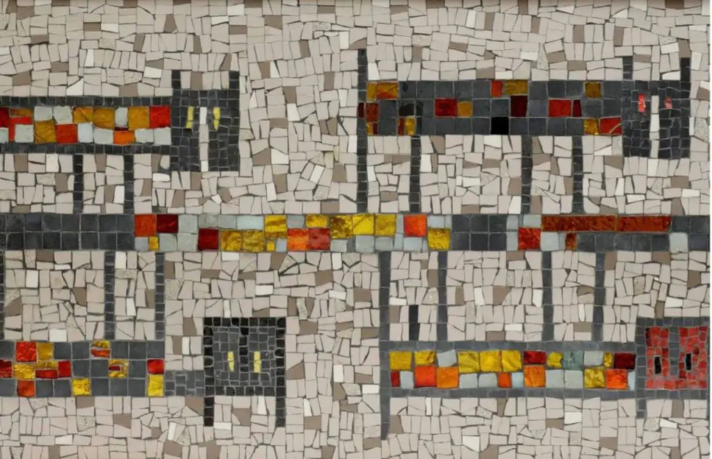 Midcentury mosaic table designed by the Ackermans