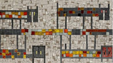 Midcentury mosaic table designed by the Ackermans