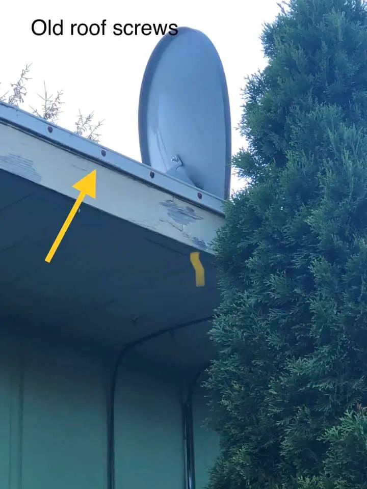 Damaged flat roof