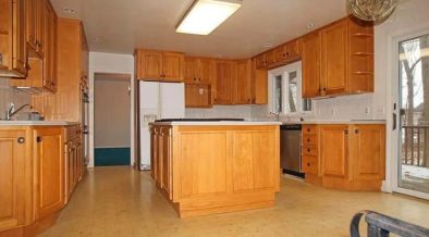 Midcentury kitchen linoleum floor