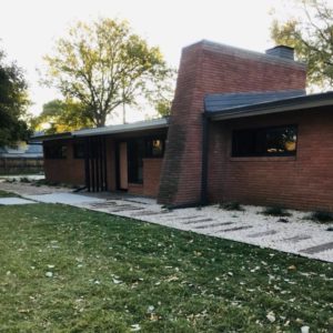 Midcentury roof with chimney