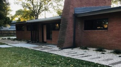 Midcentury roof with chimney