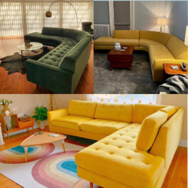 Midcentury couch fabric options