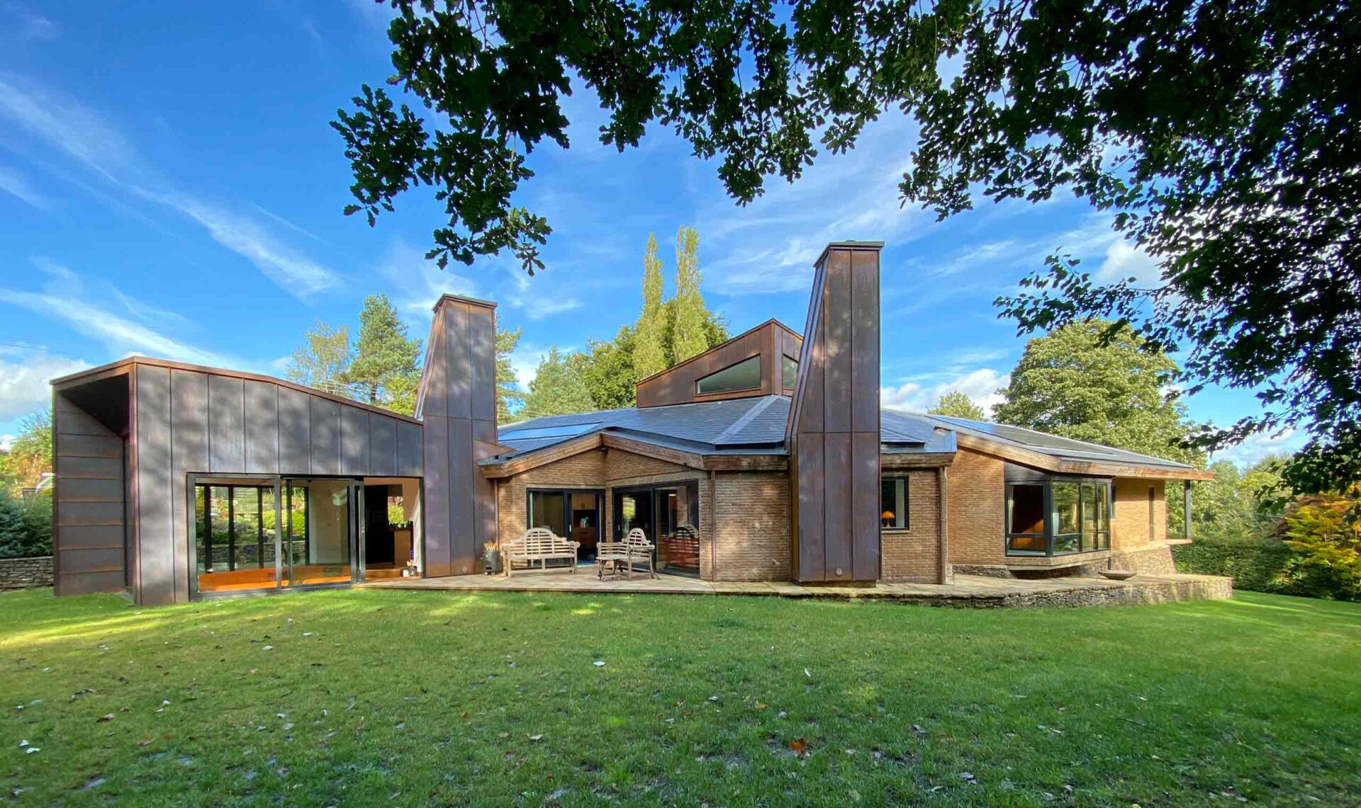 A Palette Of Stone Brick Timber And Copper Inform The Renovation Of