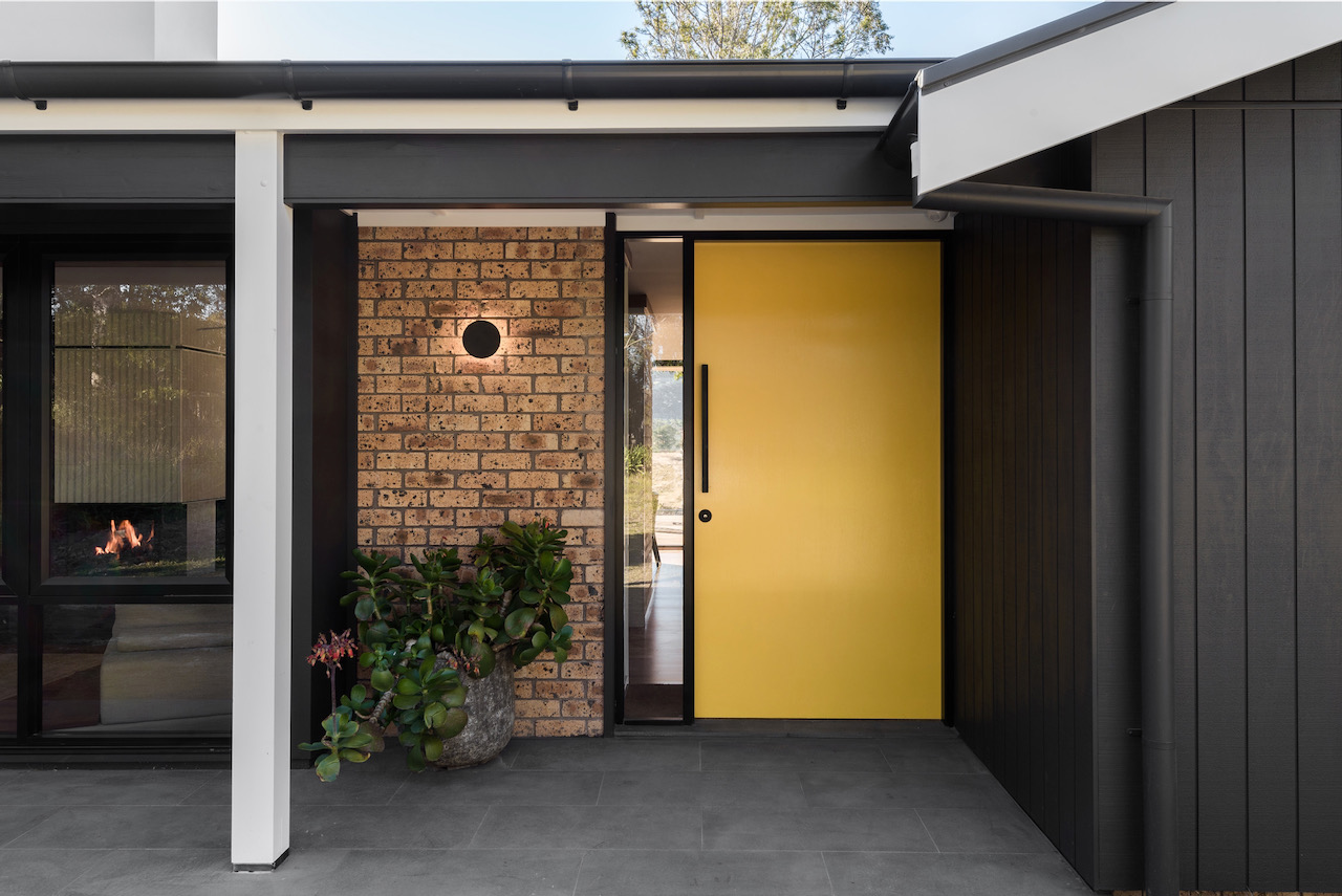 midcentury inspired home - entrance