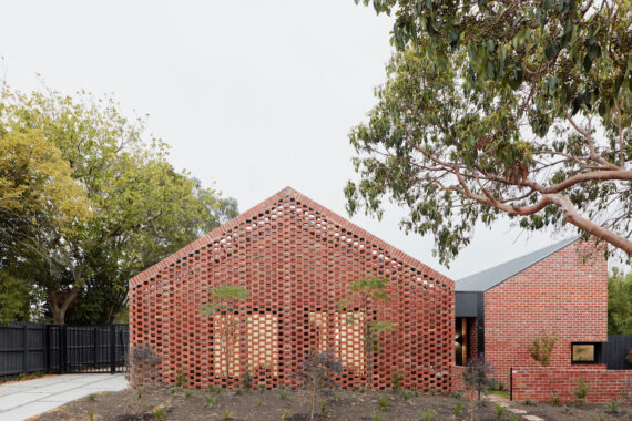Modern brick house Front