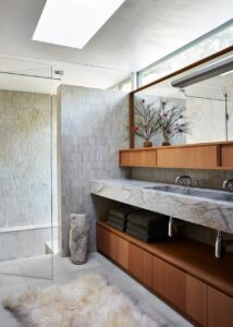 Modernist home interior renovation by studio shamshiri - bathroom